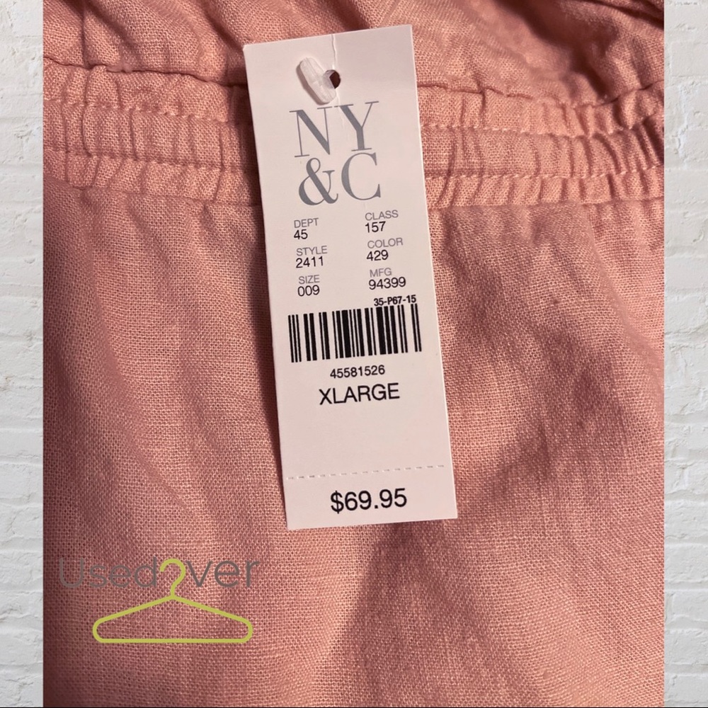 NY&CO SOHO ST. strapless Jumpsuit Pink SZ. XL/16 NWT - Picture 2 of 8